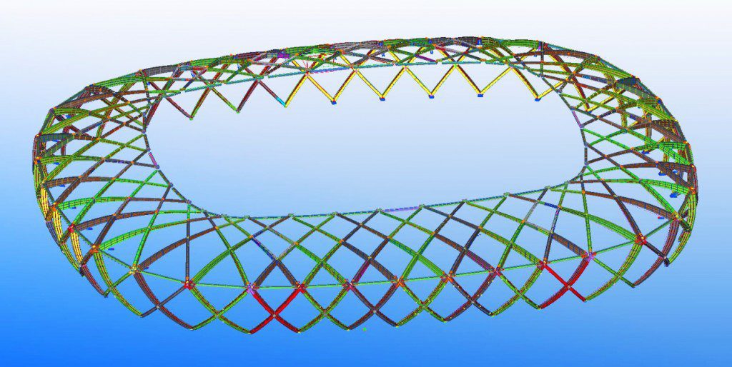 Tekla Structures made the complex steelwork of the Arena da Amazonia possible. Copyright © 2014 Tekla