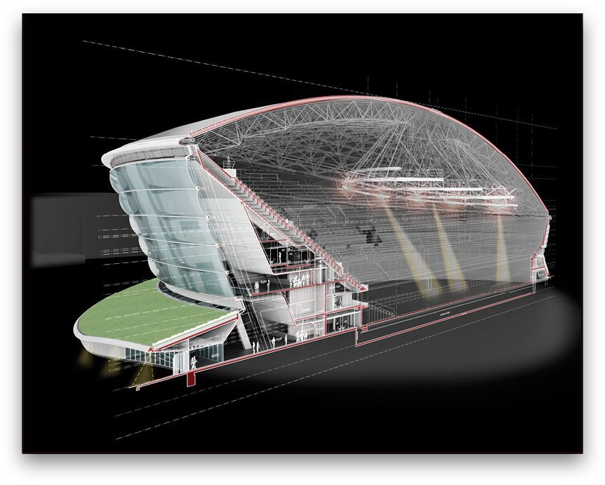 Bentley’s building information modeling (BIM) software managed the complex geometry involved in this innovative design.
