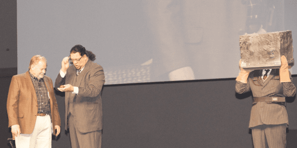 The opening keynote began with a brief illusion from the world-famous act, Penn & Teller.