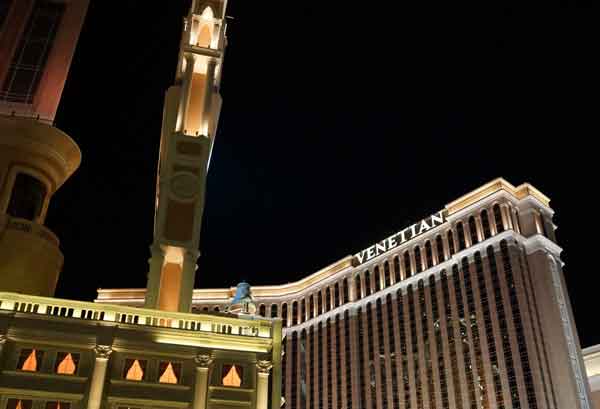 The Venetian hotel and casino is a beautiful venue along the Vegas Strip. 