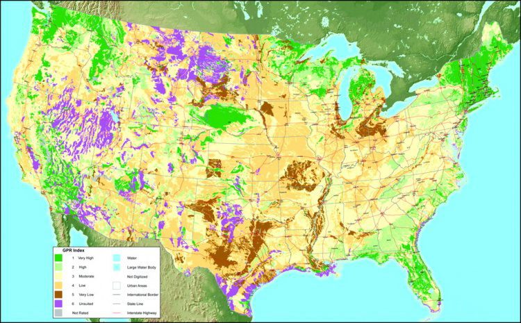 Soil conductivity is a deciding factor on the effectiveness of GPR technology, and this map shows where suitable soils exist in the United States.