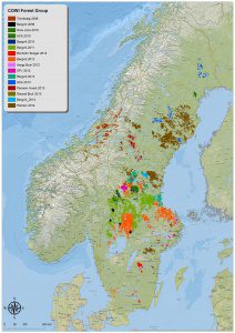 Erik Iversen and colleagues at COWI classified 5 million hectares (12.3 million acres) of Swedish forests as well as swaths of forest in Finland and Uruguay.